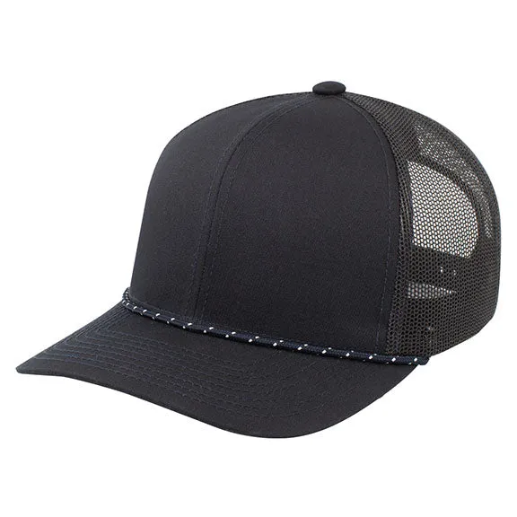 104BR - Pacific Headwear Trucker Snapback Braid Cap