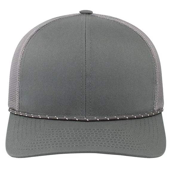 104BR - Pacific Headwear Trucker Snapback Braid Cap