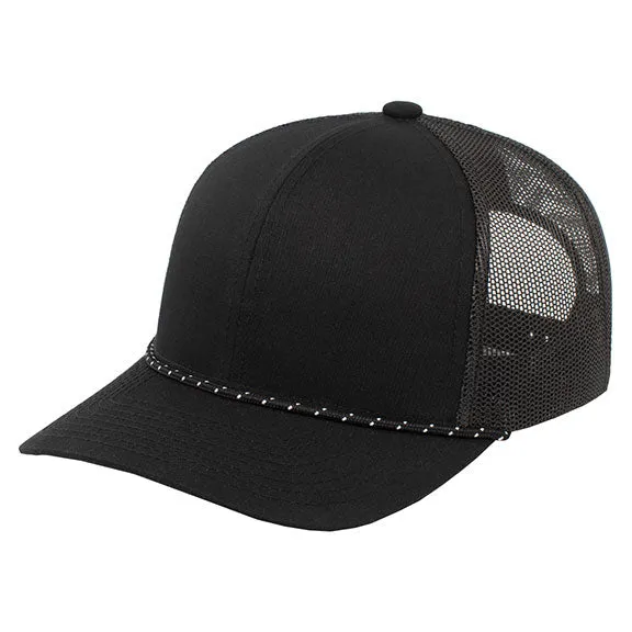 104BR - Pacific Headwear Trucker Snapback Braid Cap