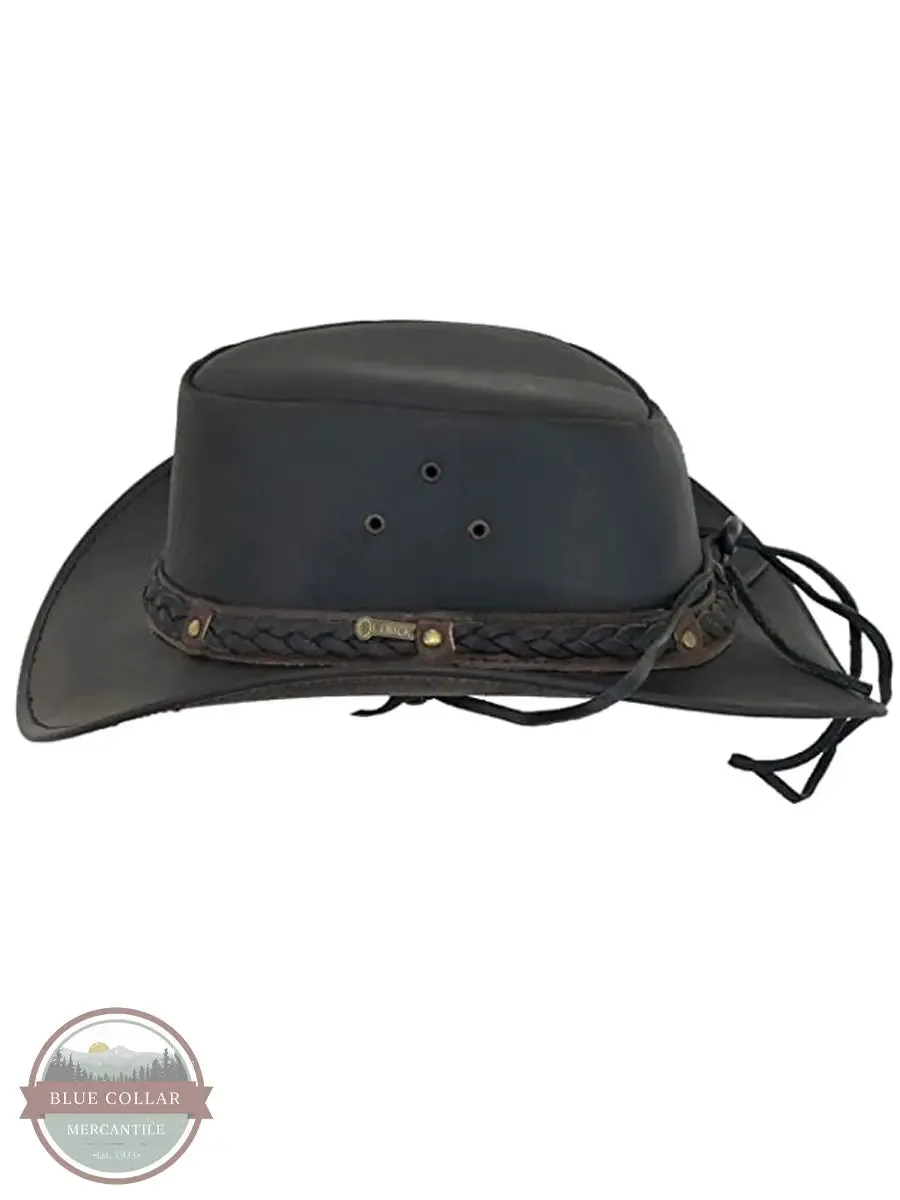 1367 BLK Wagga Wagga Leather Hat