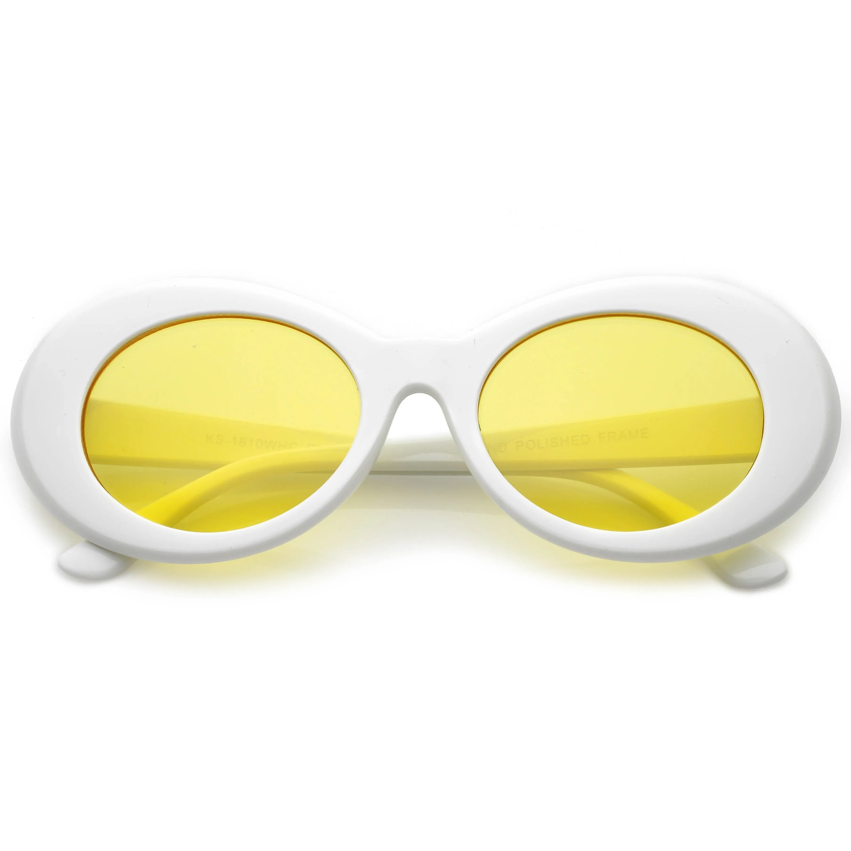 1990's Goggle Oval Colored Lens Sunglasses