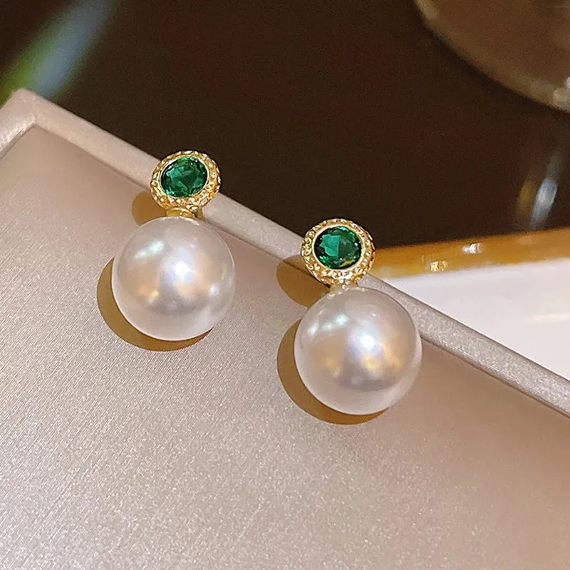 2024 New Fashion Korean Hanging Bowknot Pearl Earrings For Women Elegant Crystal Flower Long Tassel Drop Earring Ladies Jewelry