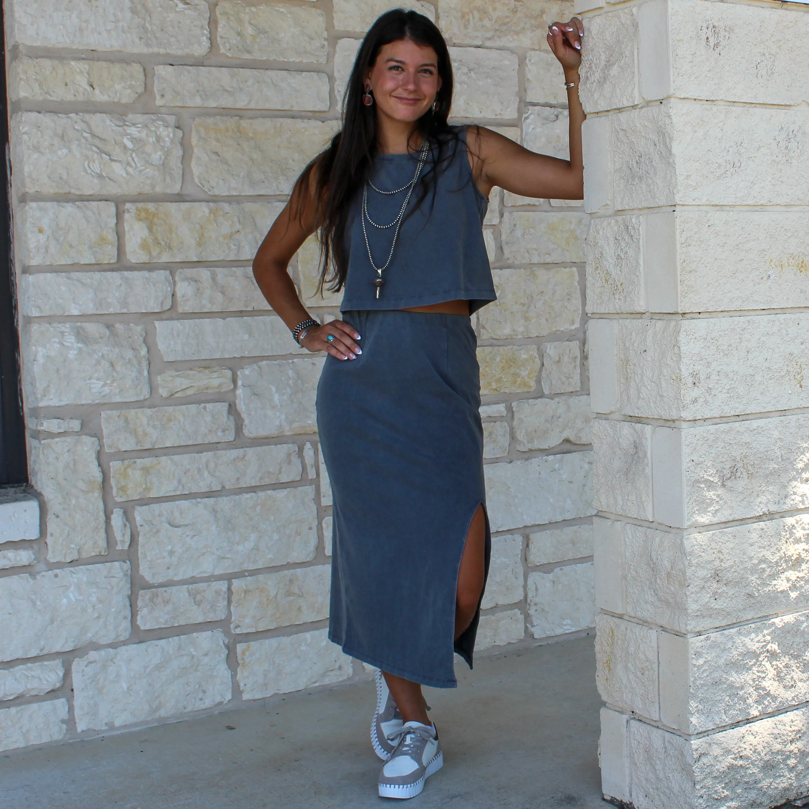 2pc Charcoal Tank/Skirt Set