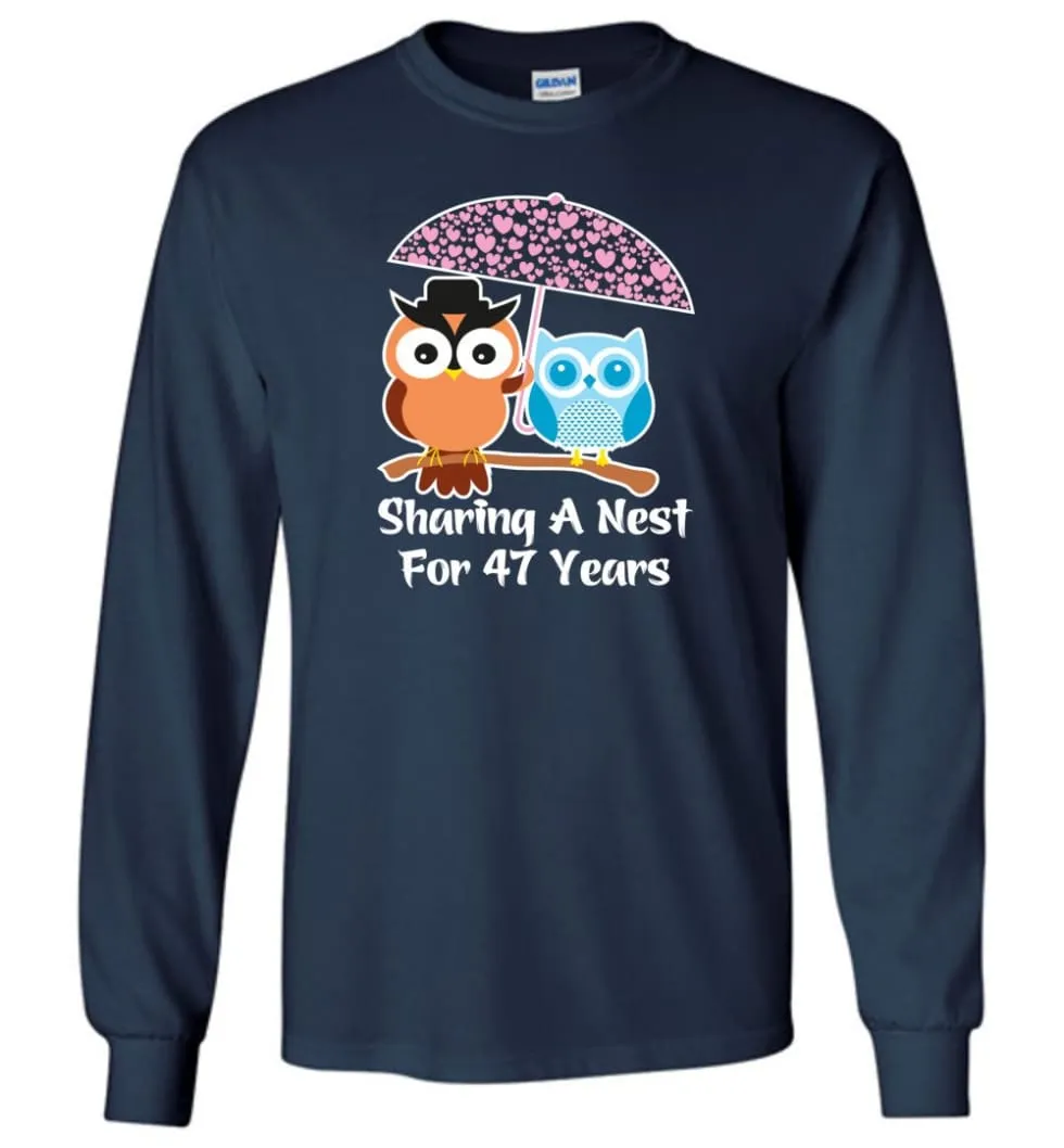 47 Years Wedding Anniversary Gifts Valentine's Day Long Sleeve T-Shirt