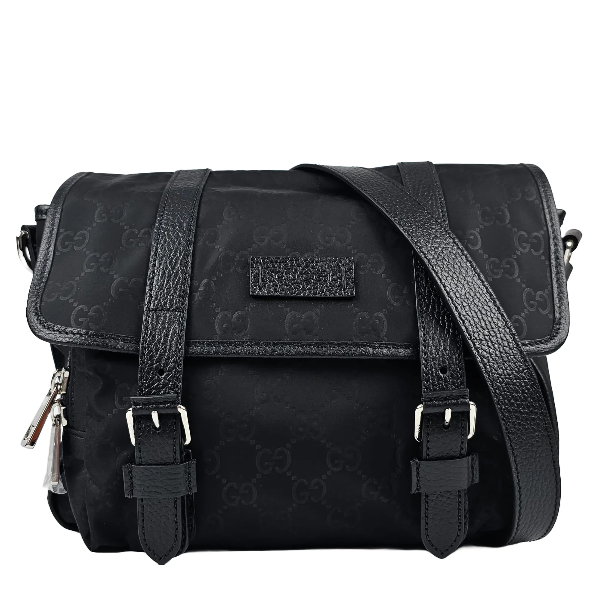 510335 GG Canvas Messenger Bag in Black