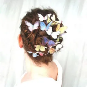 5Pcs/Set Fashion Women Girls Butterfly Hair Clips Wedding Pins Party Bride Hairpins Photography Barrettes Hair Band Accessories