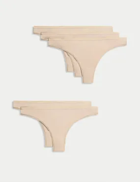 5pk No VPL Microfibre Low Rise Thongs