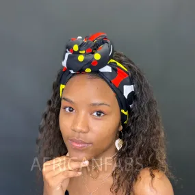 African headwrap - Red / yellow Mud