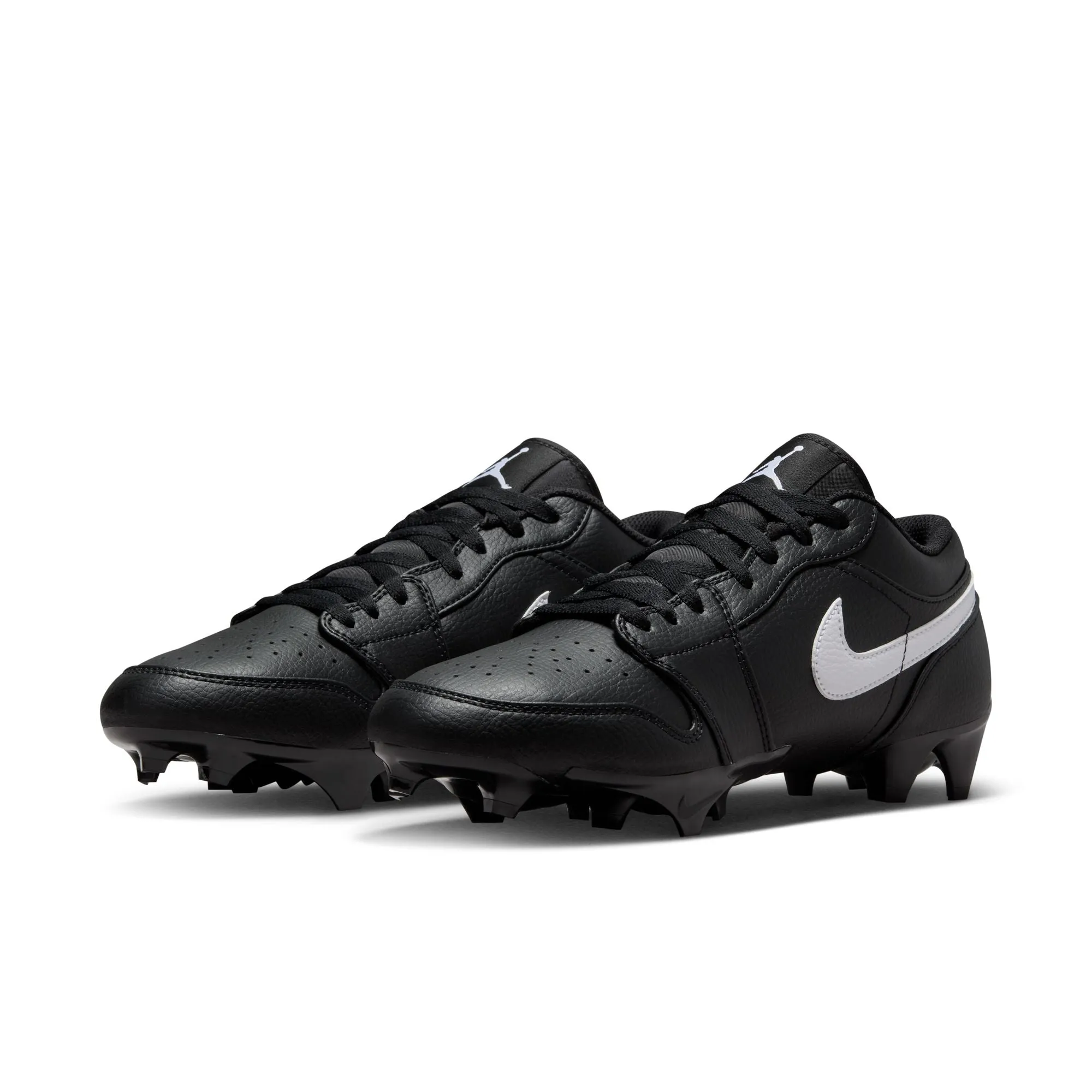 Air Jordan 1 Low TD Cleats 'Black/White'