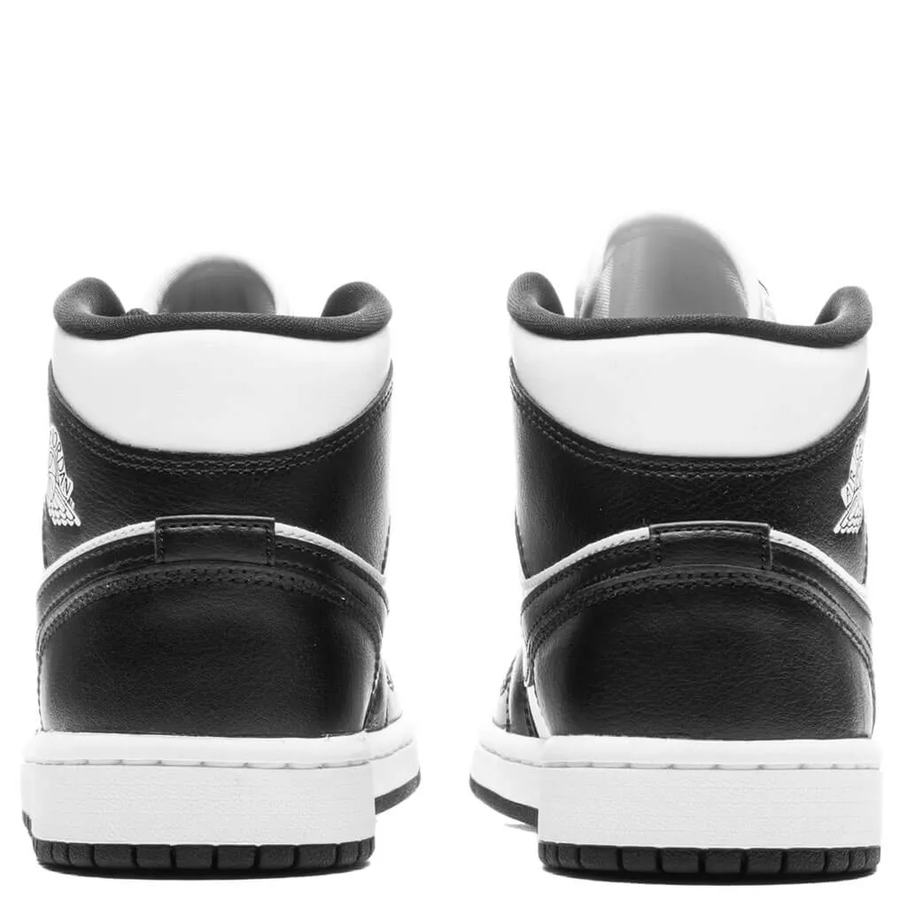 Air Jordan 1 Mid Women's - White/Black/White