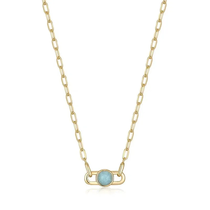 Ania Haie Gold Orb Amazonite Link Necklace