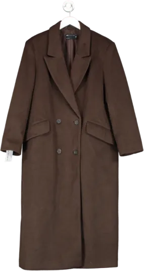 ASOS Brown Smart Dad Longline Coat UK 10