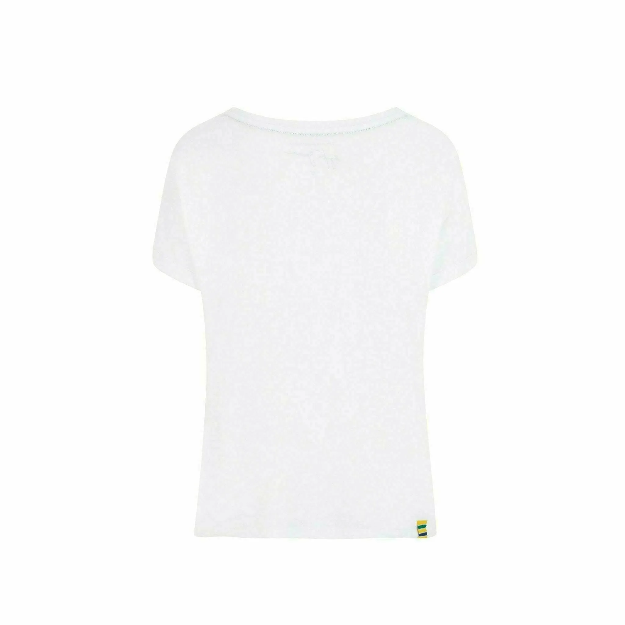 Ayrton Senna Women's Fanwear Flag T-Shirt- White