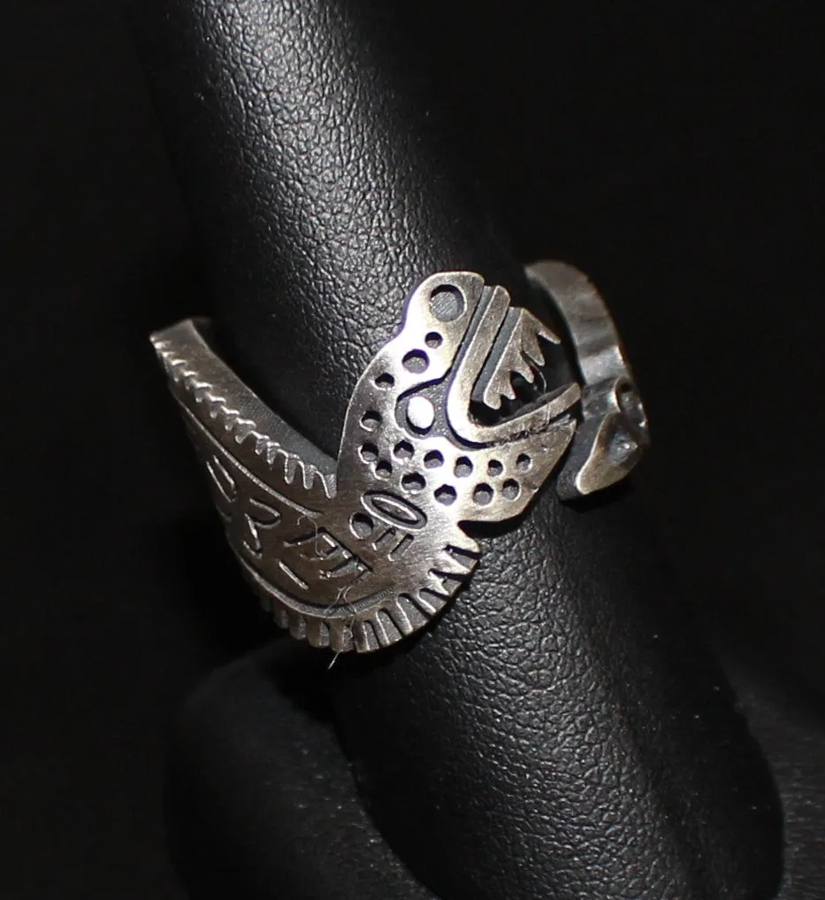 Aztec Snake Ring in Sterling Silver -UNINC0072