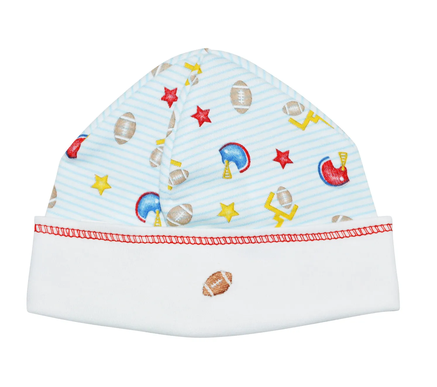 Baby boy's "Football"  Pima Cotton Hat