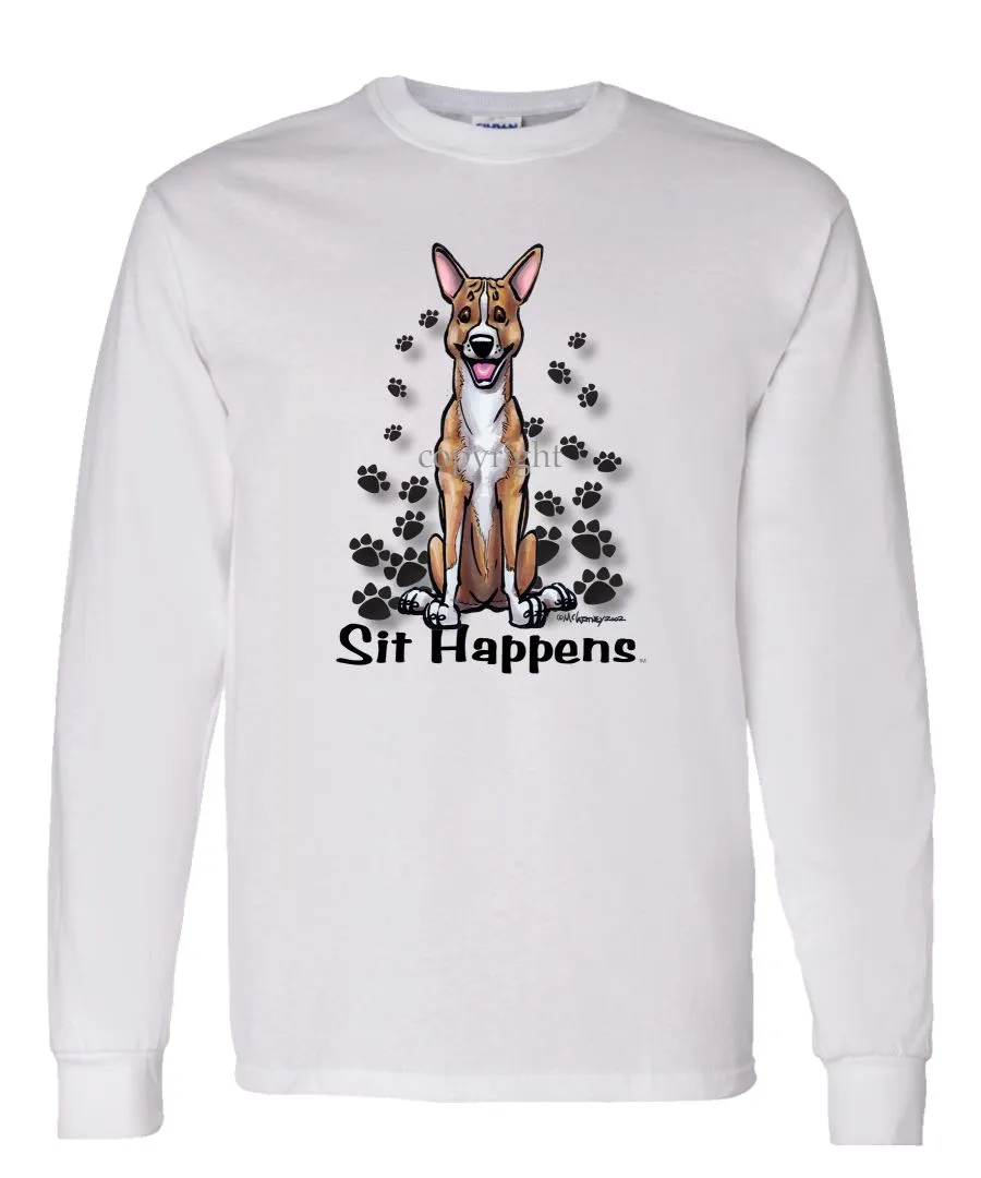 Basenji - Sit Happens - Long Sleeve T-Shirt