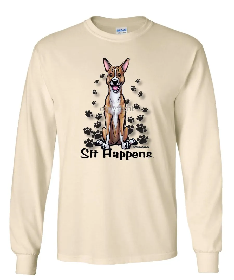 Basenji - Sit Happens - Long Sleeve T-Shirt