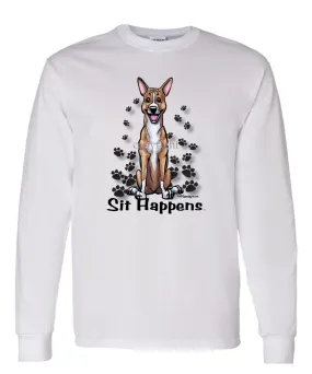 Basenji - Sit Happens - Long Sleeve T-Shirt