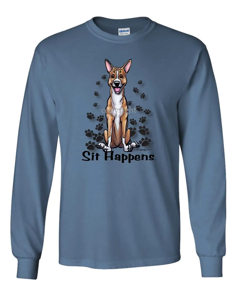 Basenji - Sit Happens - Long Sleeve T-Shirt