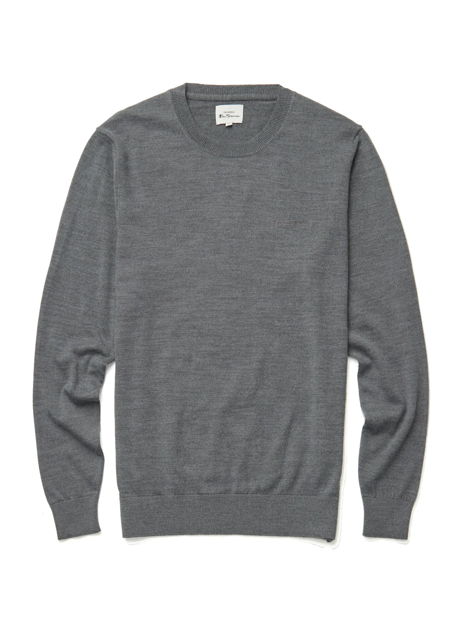 Ben Sherman Mens Signature Merino Crew Neck Jumper