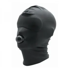 Black Spandex Hood With Silicone Ball Gag