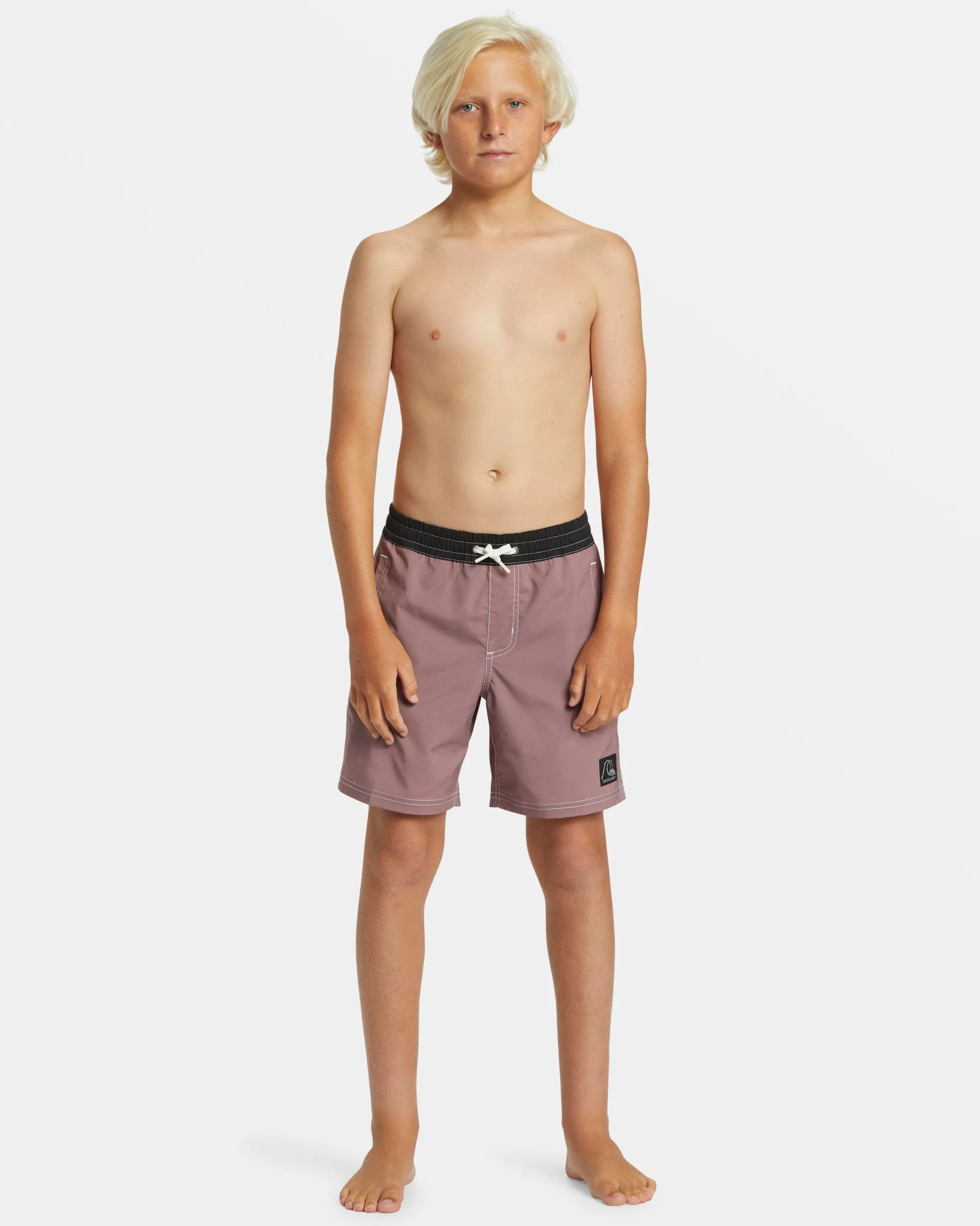 Boys 8-16 Original Straight Leg Volley 15" Elastic Waist Shorts - Grape Shake