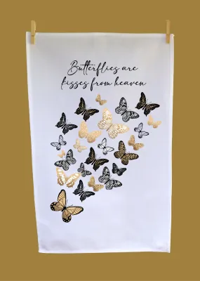 Butterflies are kisses from heaven T-Towel