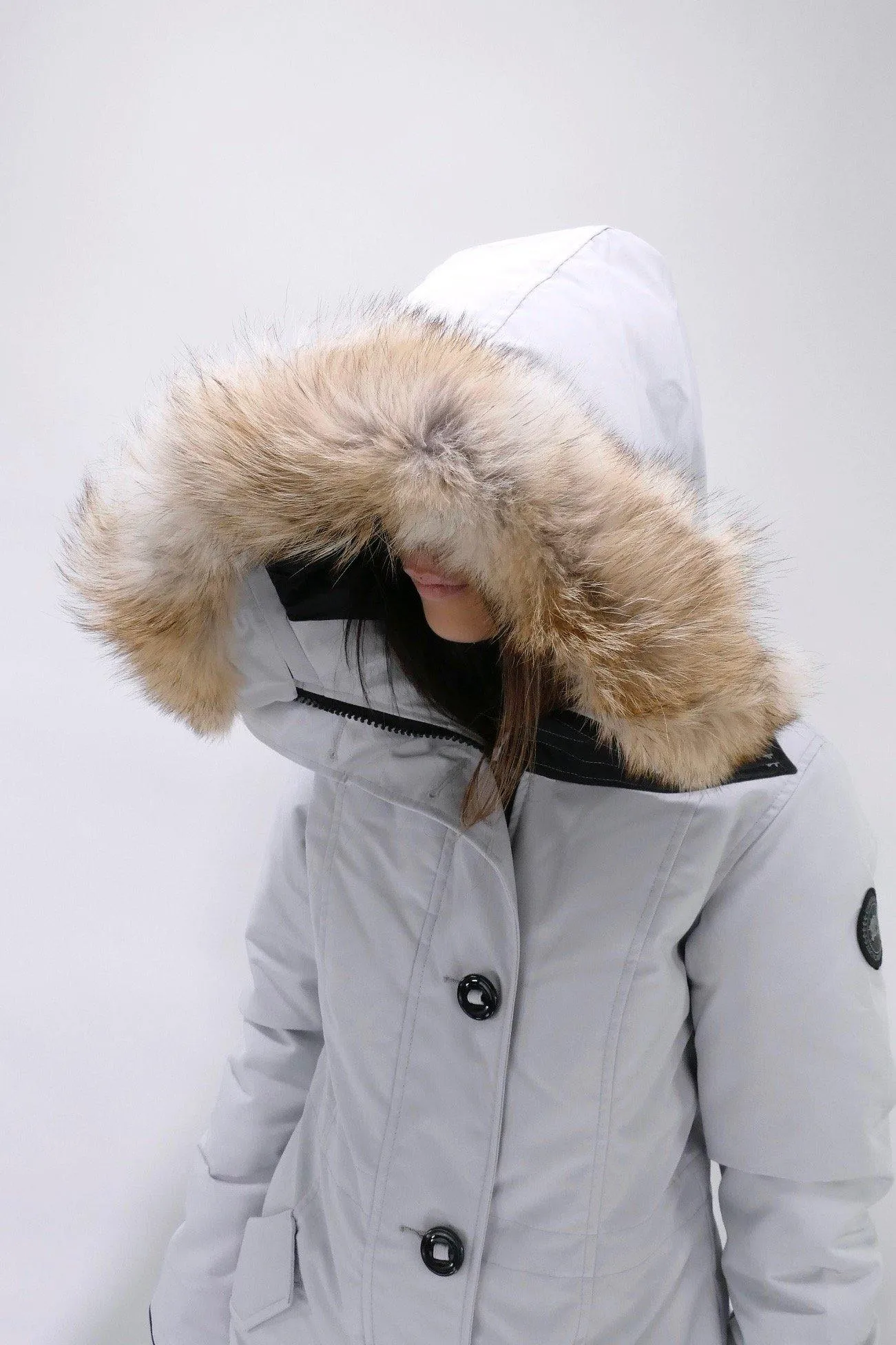 Canada Goose Womens Down *Parka Rossclair Black Label - Silverbirch