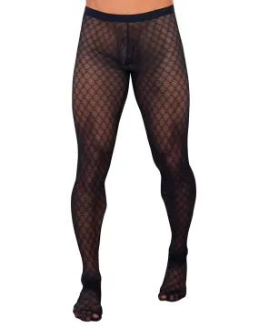 Candyman 99736 Mesh Thigh Highs Black