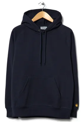 Carhartt WIP Hooded Chase Men's Sweatshirt - Dark Navy/Gold