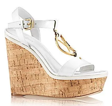 'Carioca' Wedge Sandals, White or Black