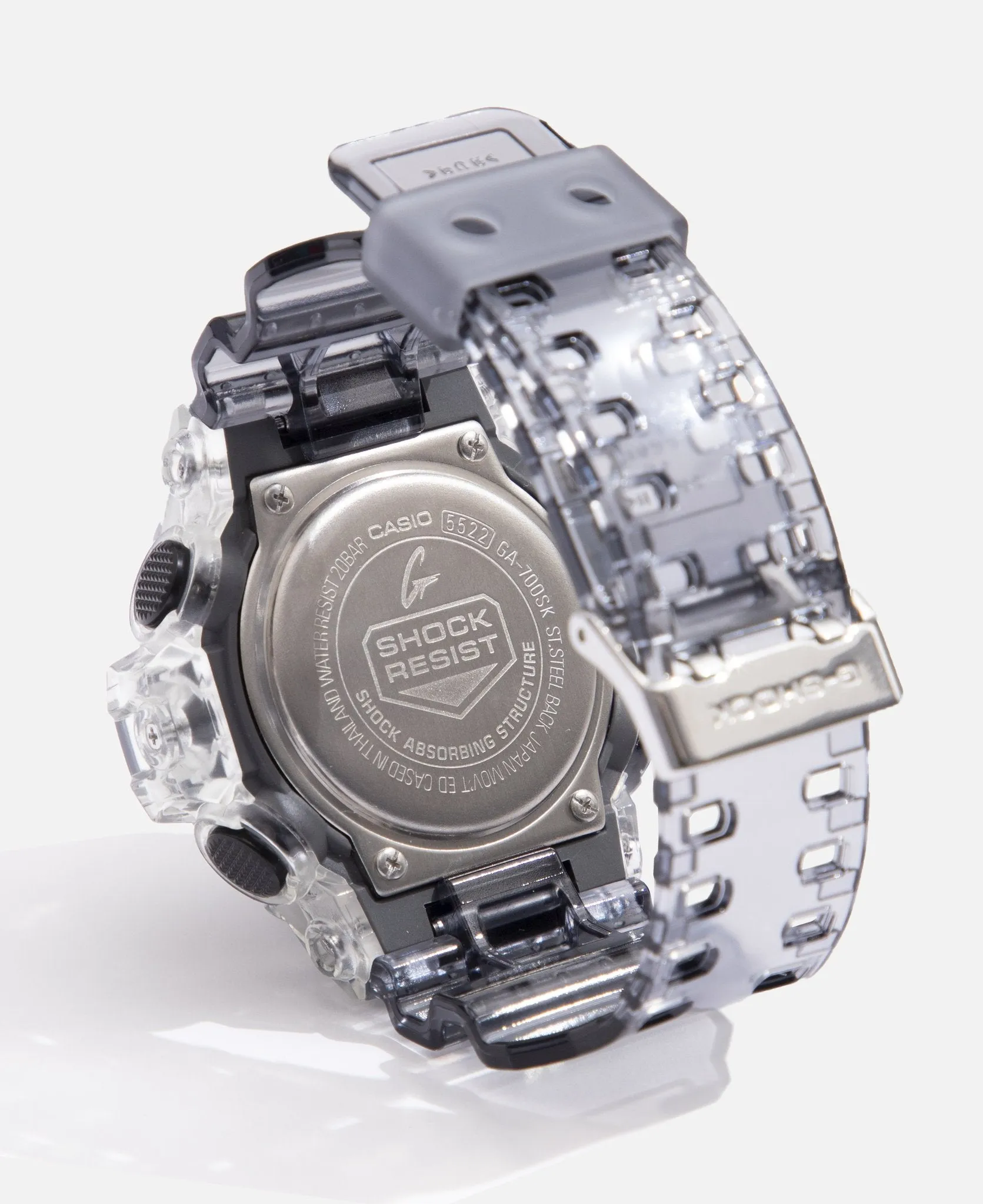 CASIO G-SHOCK GA-700SK-1A Clear Silver Metallic Skeleton Watch GA700SK