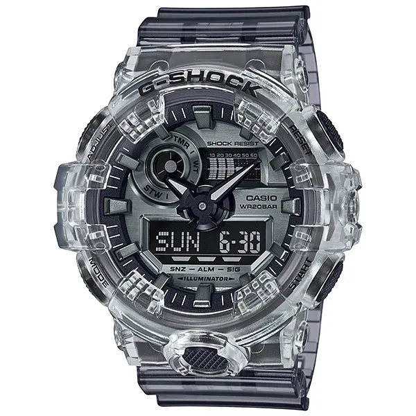 CASIO G-SHOCK GA-700SK-1A Clear Silver Metallic Skeleton Watch GA700SK