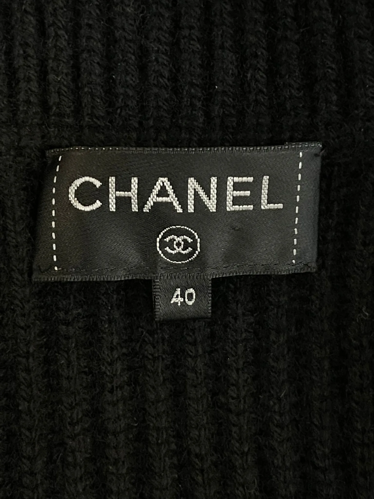 Chanel Cashmere' Gabrielle Coco' Logo Cardi/Coat. Size 40FR