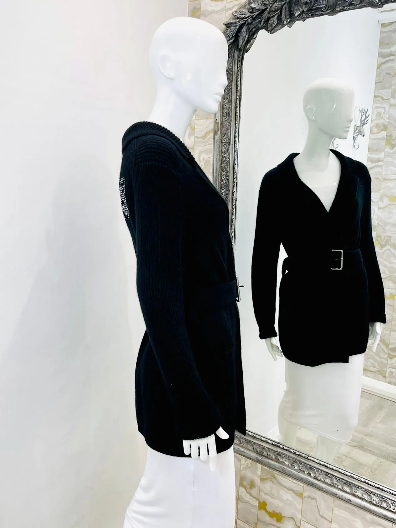 Chanel Cashmere' Gabrielle Coco' Logo Cardi/Coat. Size 40FR