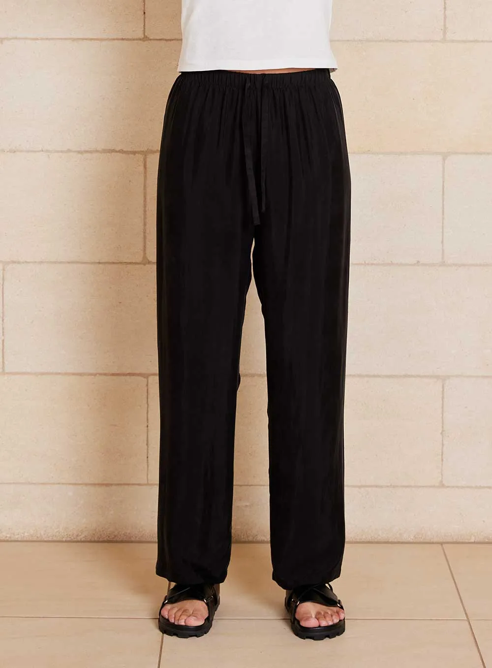 Chloe Cupro Pant-Black