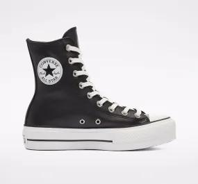 CONVERSE CHUCK PLATEAU EXTRA HIGH LIFT BLACK LEATHER