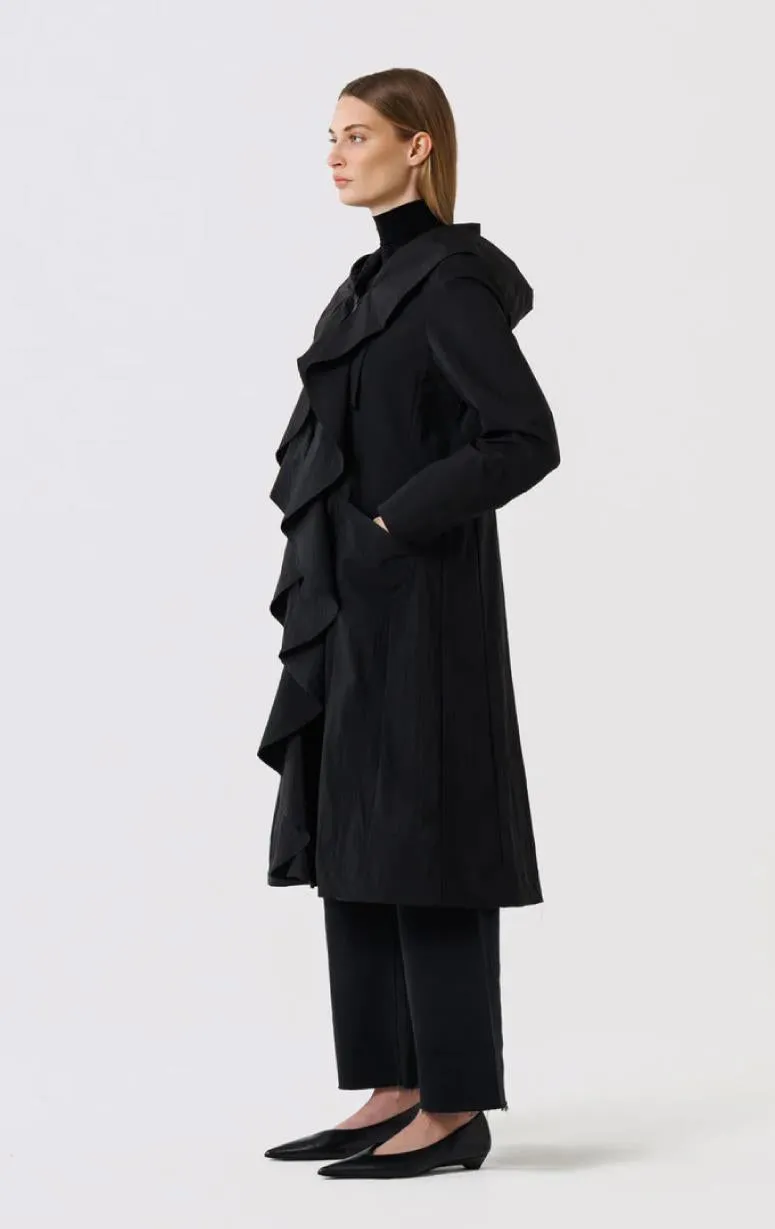 Creenstone - Crinkle Stretch Ruffle Coat