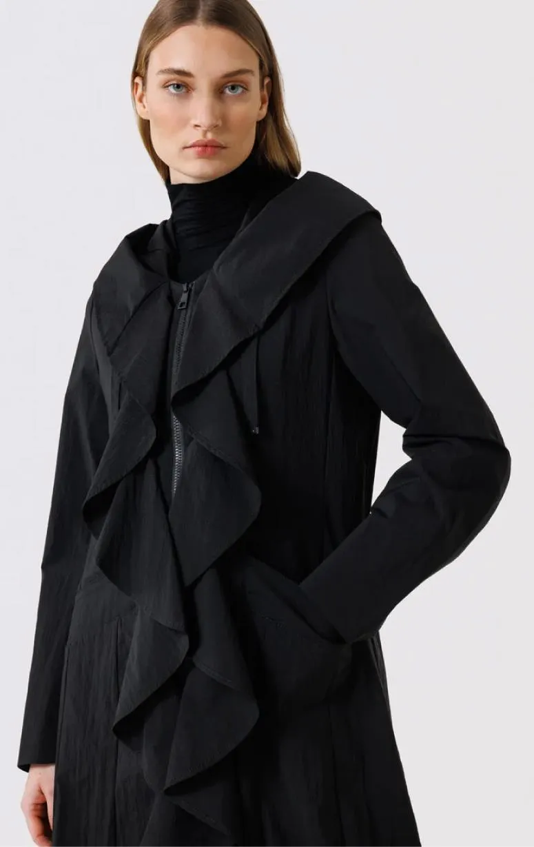 Creenstone - Crinkle Stretch Ruffle Coat