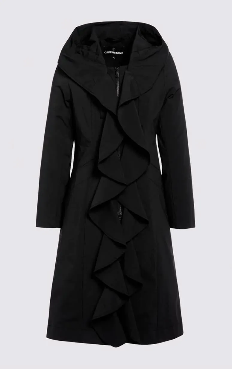 Creenstone - Crinkle Stretch Ruffle Coat