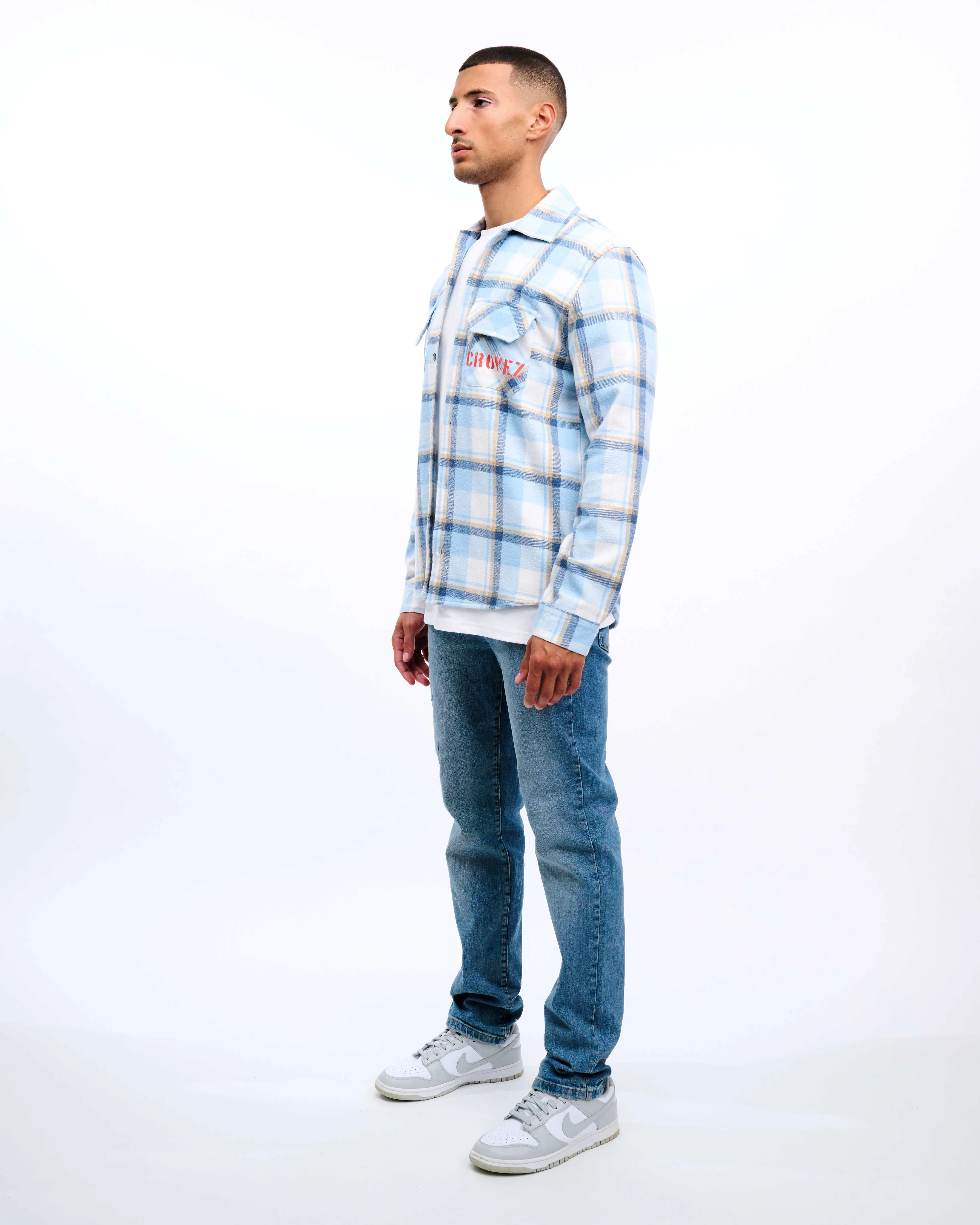 CROYEZ INTERBELLUM FLANNEL - DUST BLUE/VINTAGE WHITE