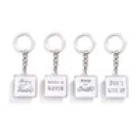 Double Sided Keychain w/Sentiment,