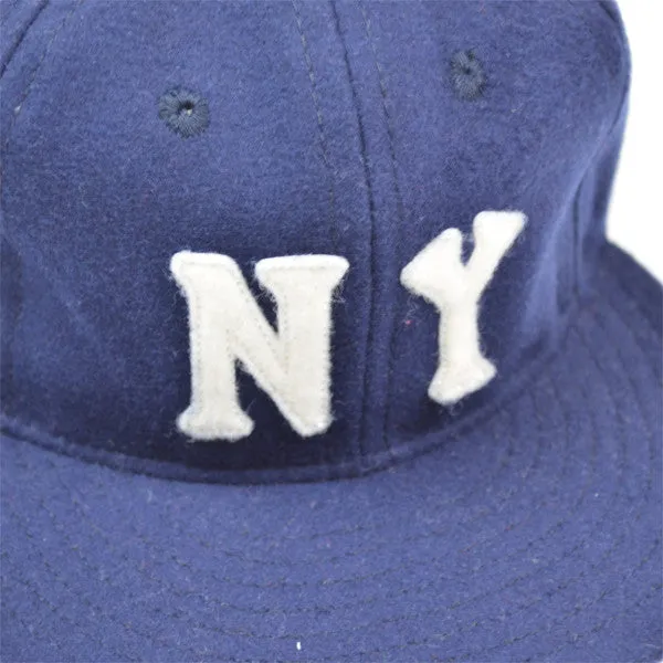 Ebbets - New York Black Yankees 1936 Cap (Fitted Wool Flannel) - Navy