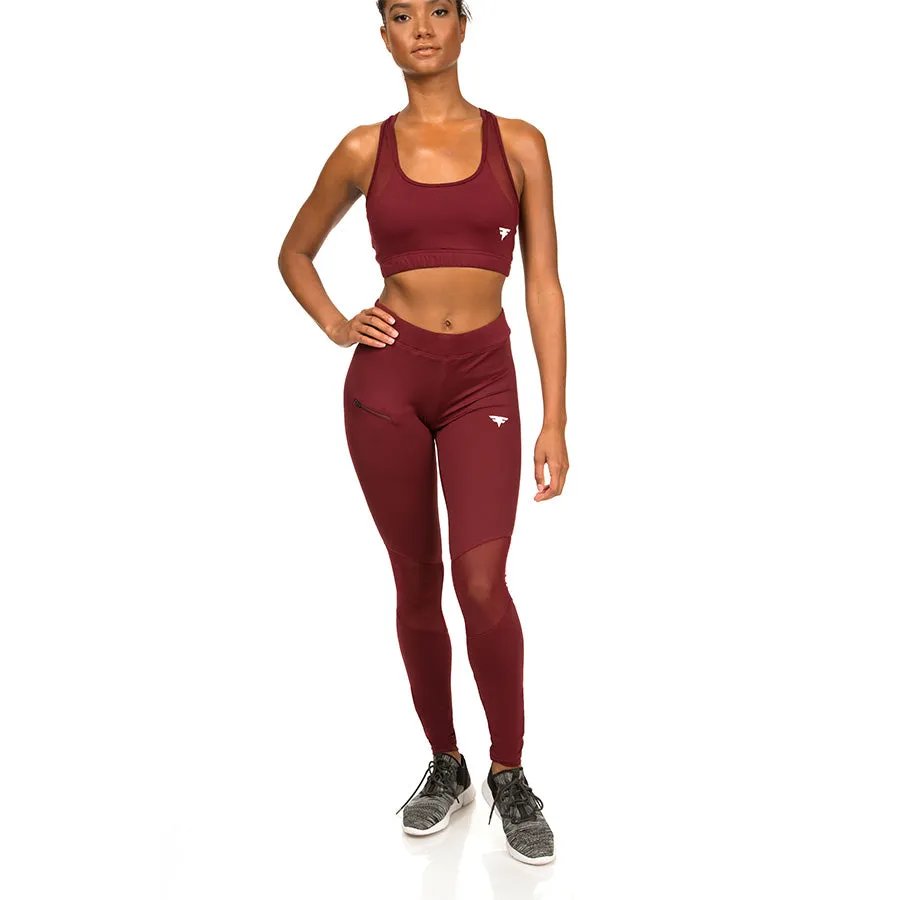 FitFam First Edition Tech-Dry Women's Burnt Russet Leggings