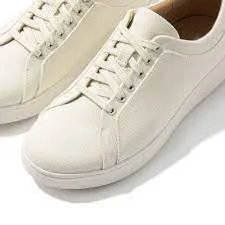 Fitflop Rally Canvas Trainers Cream Mix