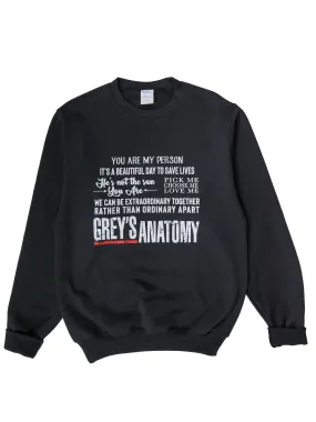 Grey's Anatomy - Quotes and Logo Crewneck Sweatshirts