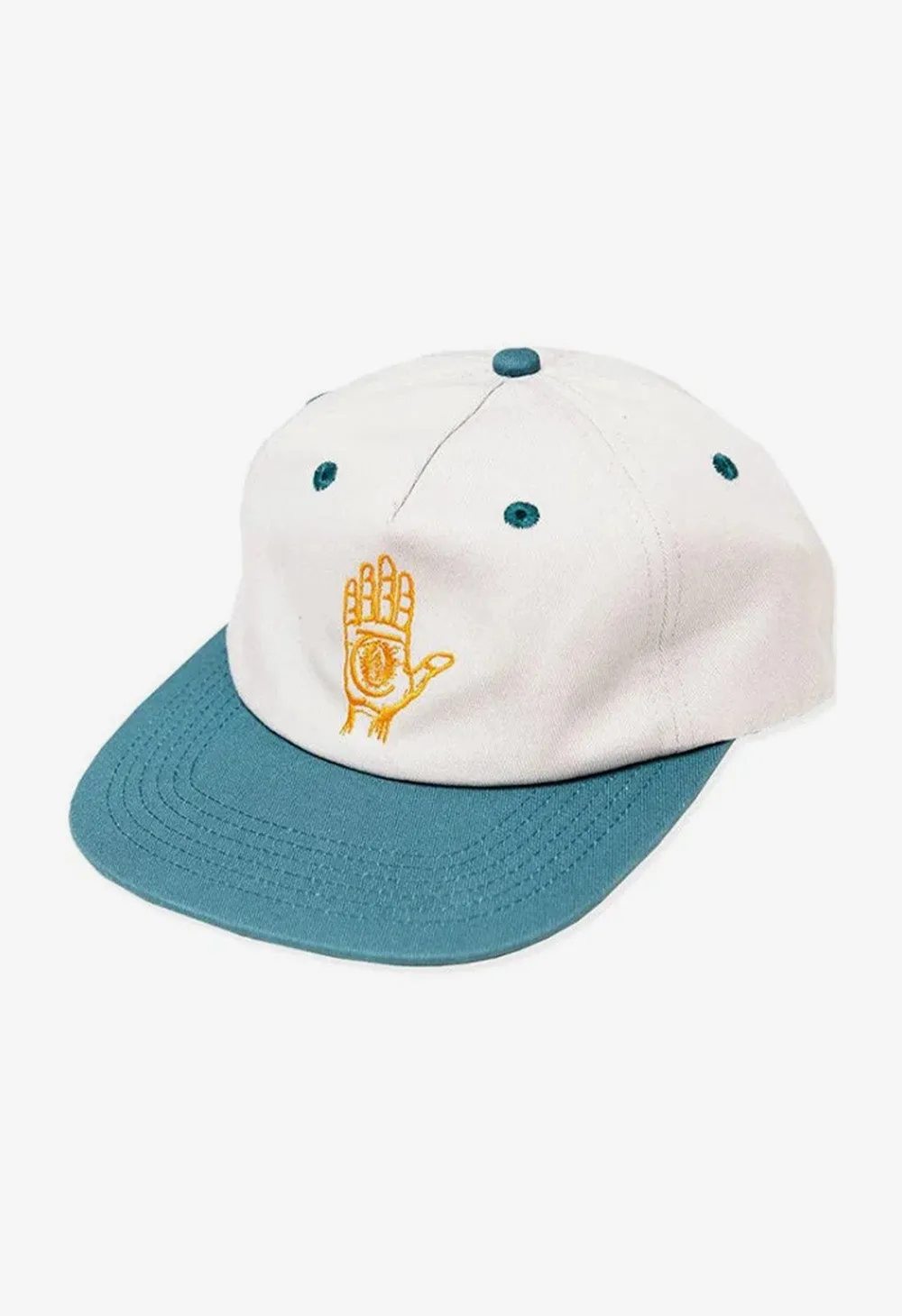 HAND OF THEORIES STRAPBACK WHITE TEAL