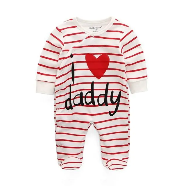 Kiddiezoom Brand Summer Baby Romper Long Sleeves Cartoon overalls Newborn Baby Girls Boys Clothes Cotton roupa infantil Pajamas