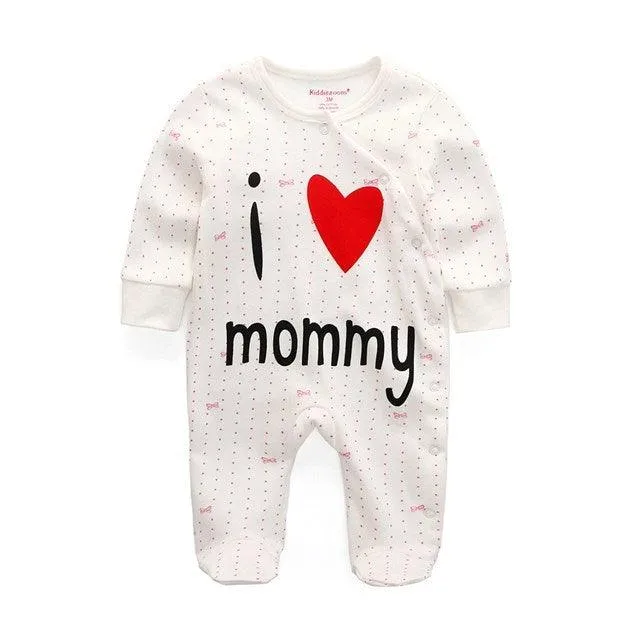 Kiddiezoom Brand Summer Baby Romper Long Sleeves Cartoon overalls Newborn Baby Girls Boys Clothes Cotton roupa infantil Pajamas