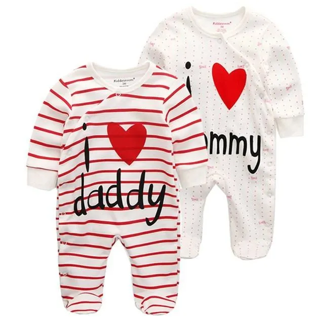 Kiddiezoom Brand Summer Baby Romper Long Sleeves Cartoon overalls Newborn Baby Girls Boys Clothes Cotton roupa infantil Pajamas